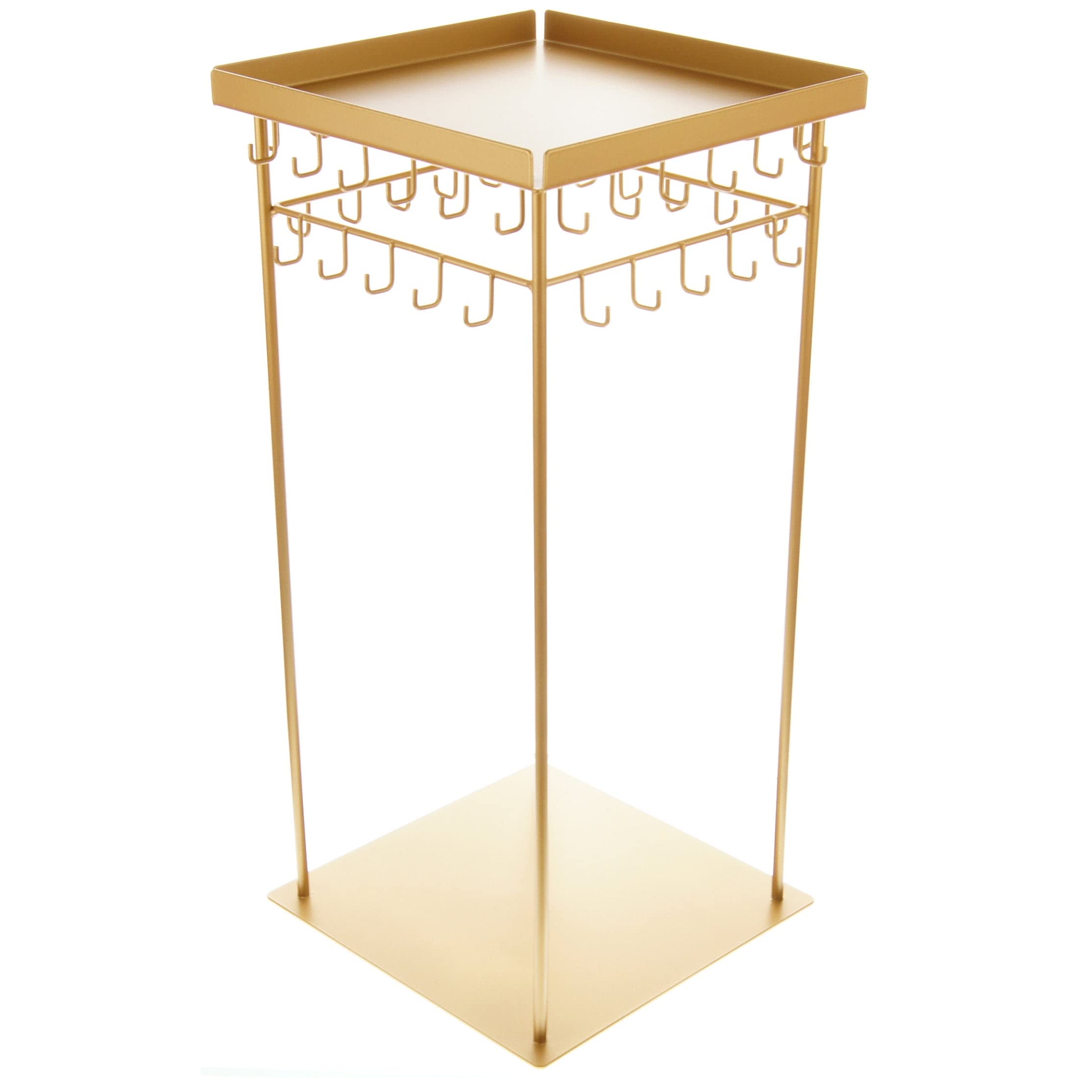 Angelynn's Extra Large 360° Rotating Spinning Tall Necklace Holder Organizer Display Stand - Commercial Countertop Jewelry Rack in Denise Gold - Perfect for Retail Stores, Boutiques & Home Jewelry Organization