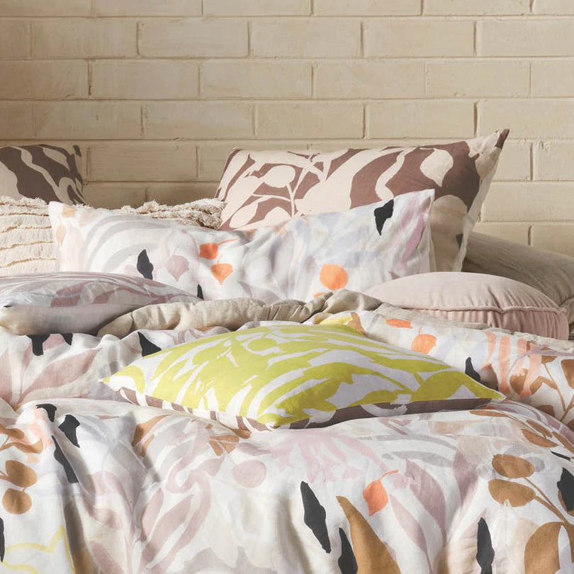 Linen House Bronte Multi Quilt Cover Set - Soft Luxury Bedding for Master Bedroom & Guest Room - Perfect for All Seasons & Home Decor