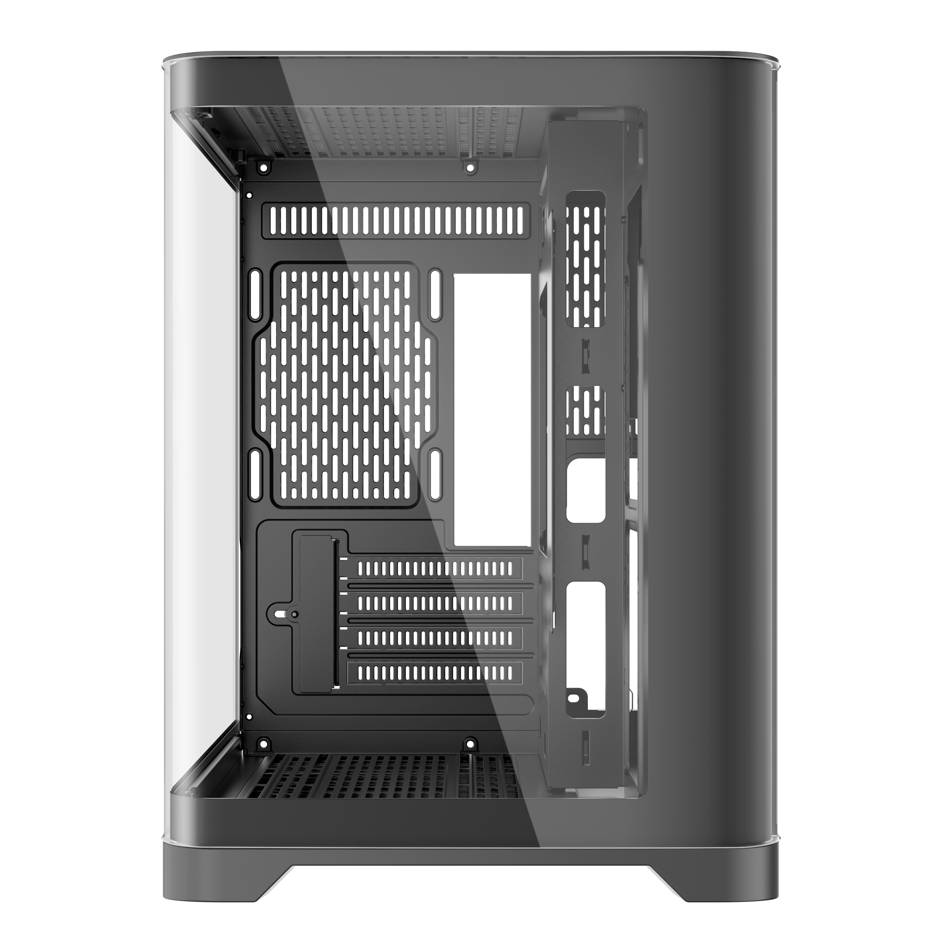 1st Player UV5 M ATX ITX PC Gaming Case - Compact Black Computer Case for High-Performance Gaming PCs | Perfect for Small Form Factor Builds & Home Office Setups