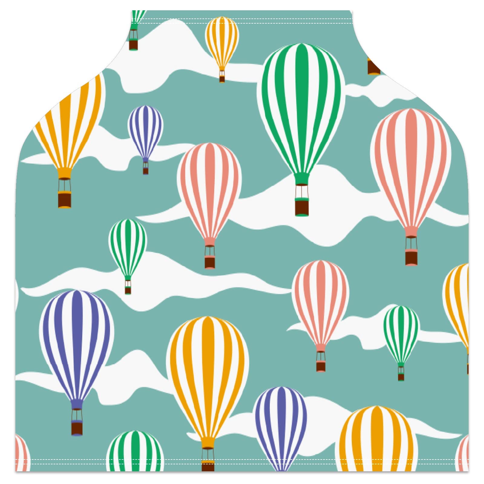 Colorful Striped Hot Air Balloon Baby Car Seat Cover & Nursing Scarf - Soft Stretchy Infant Carrier Canopy for Boys & Girls - Perfect for Strollers, Breastfeeding, and Car Seat Protection