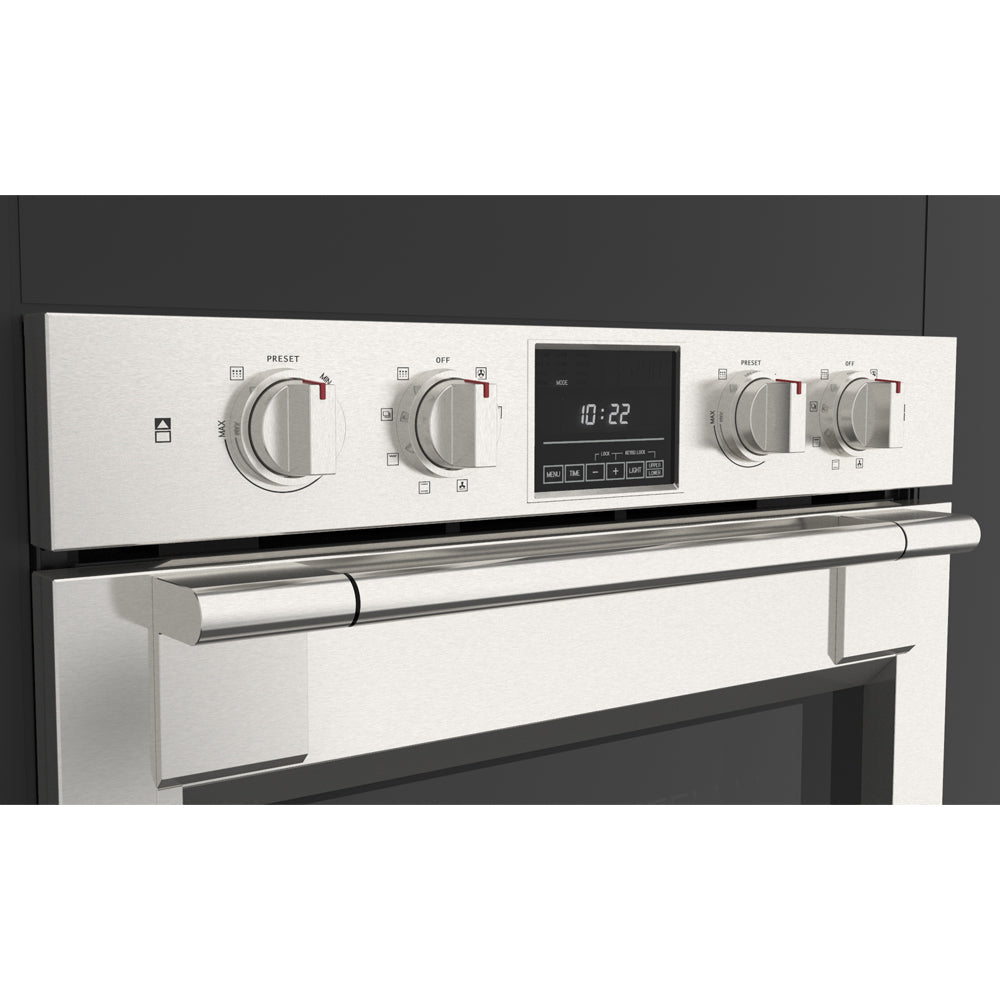 Fulgor Milano 30 Inch Stainless Steel Built-In Double Electric Wall Oven - F6PDP30S1 | Perfect for Modern Kitchens, Baking & Entertaining