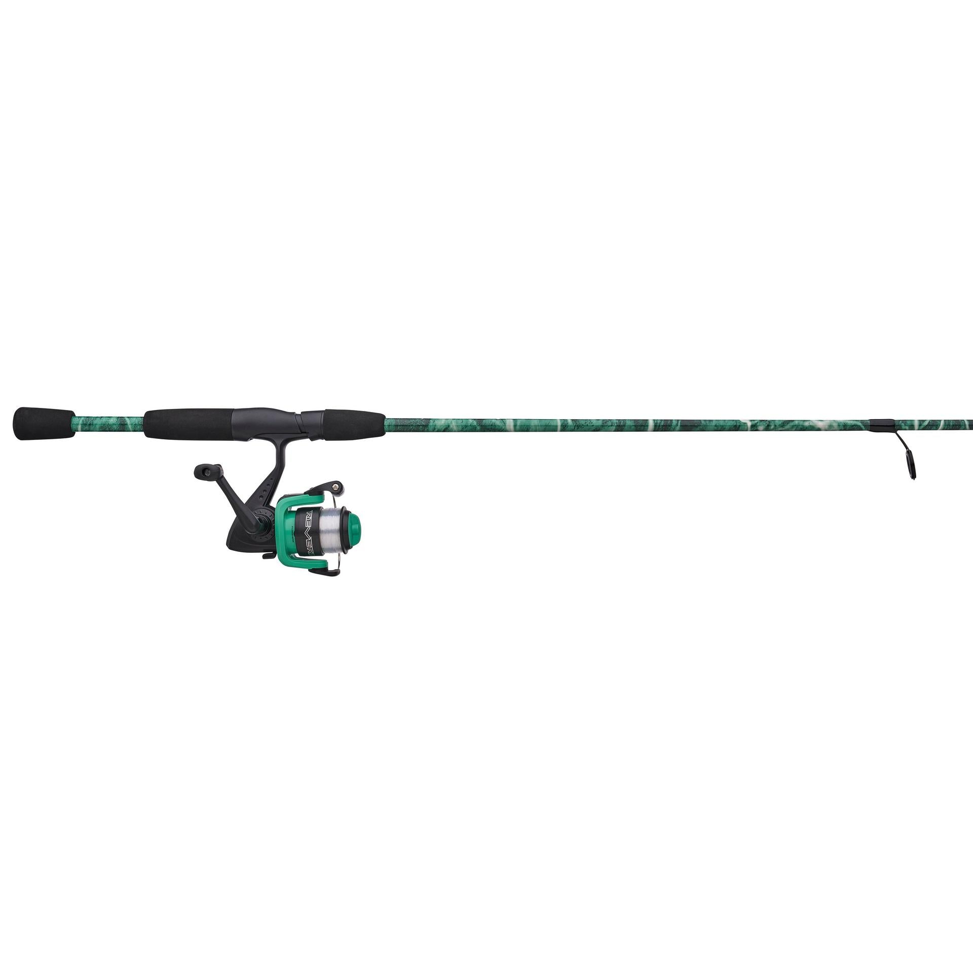 Mossy Oak Camo Spinning Reverb Fishing Kit - Perfect for Bass and Trout Fishing in Lakes and Rivers