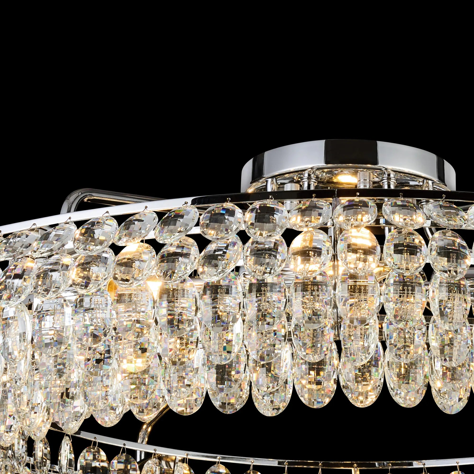 Consten Semi Flush Ring Ceiling Light Fixture with E14 Socket - Perfect for Bedroom, Hallway & Small Space Lighting