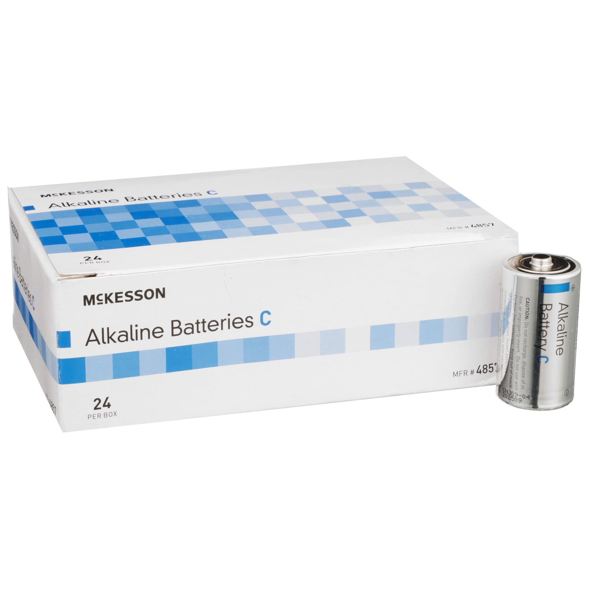 McKesson Alkaline C Cell Batteries - 1.5V, 24 Count (12 Packs, 288 Total) - Long-Lasting Power for Medical Devices, Flashlights & Emergency Kits - Disposable & Reliable Energy Solution