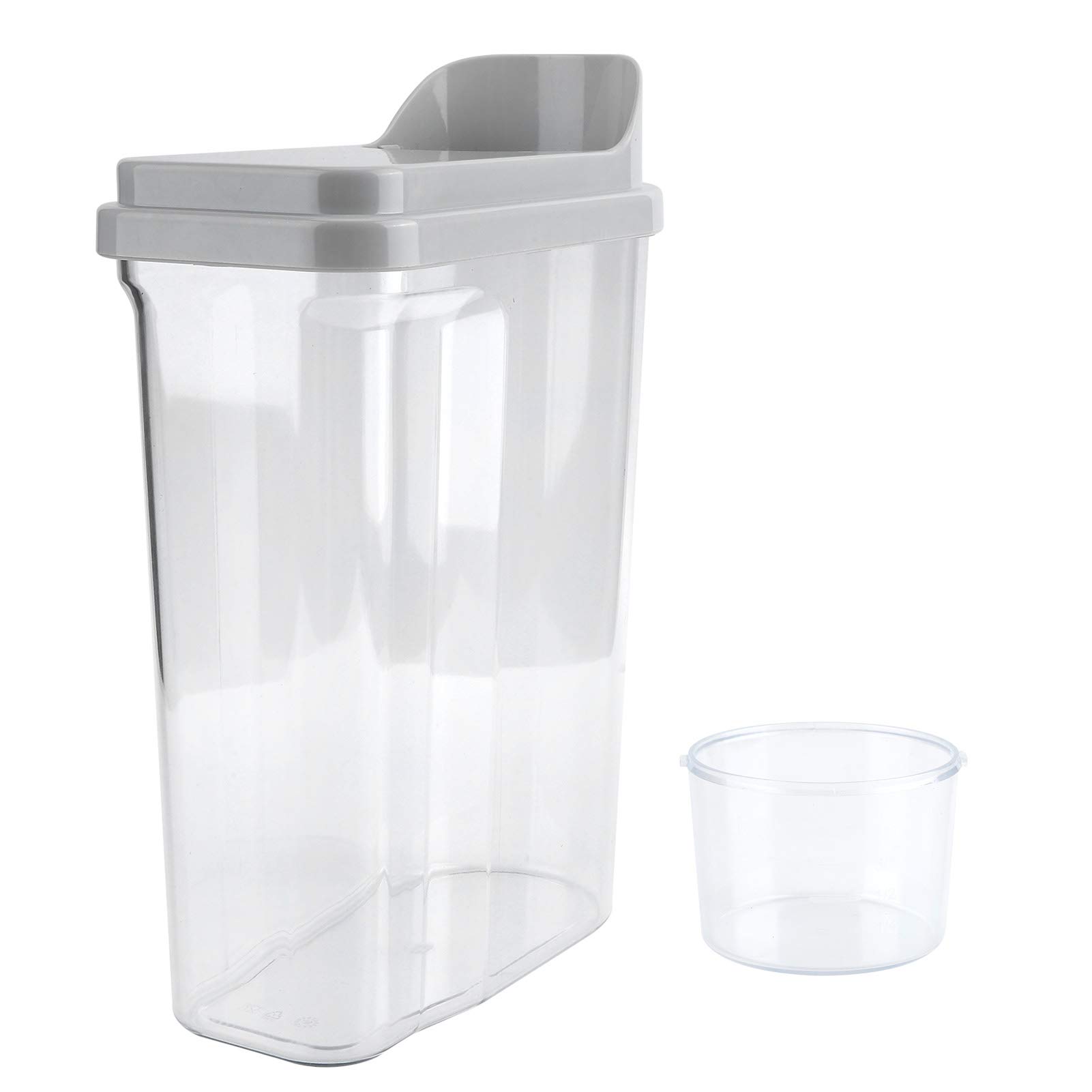 Eco-Friendly Food Storage Container - Airtight Cereal Dispenser for Dried Fruits, Grains & Kitchen Snacks | BPA-Free, Durable & Dust-Proof | Perfect for Pantry Organization & Meal Prep (Gray)