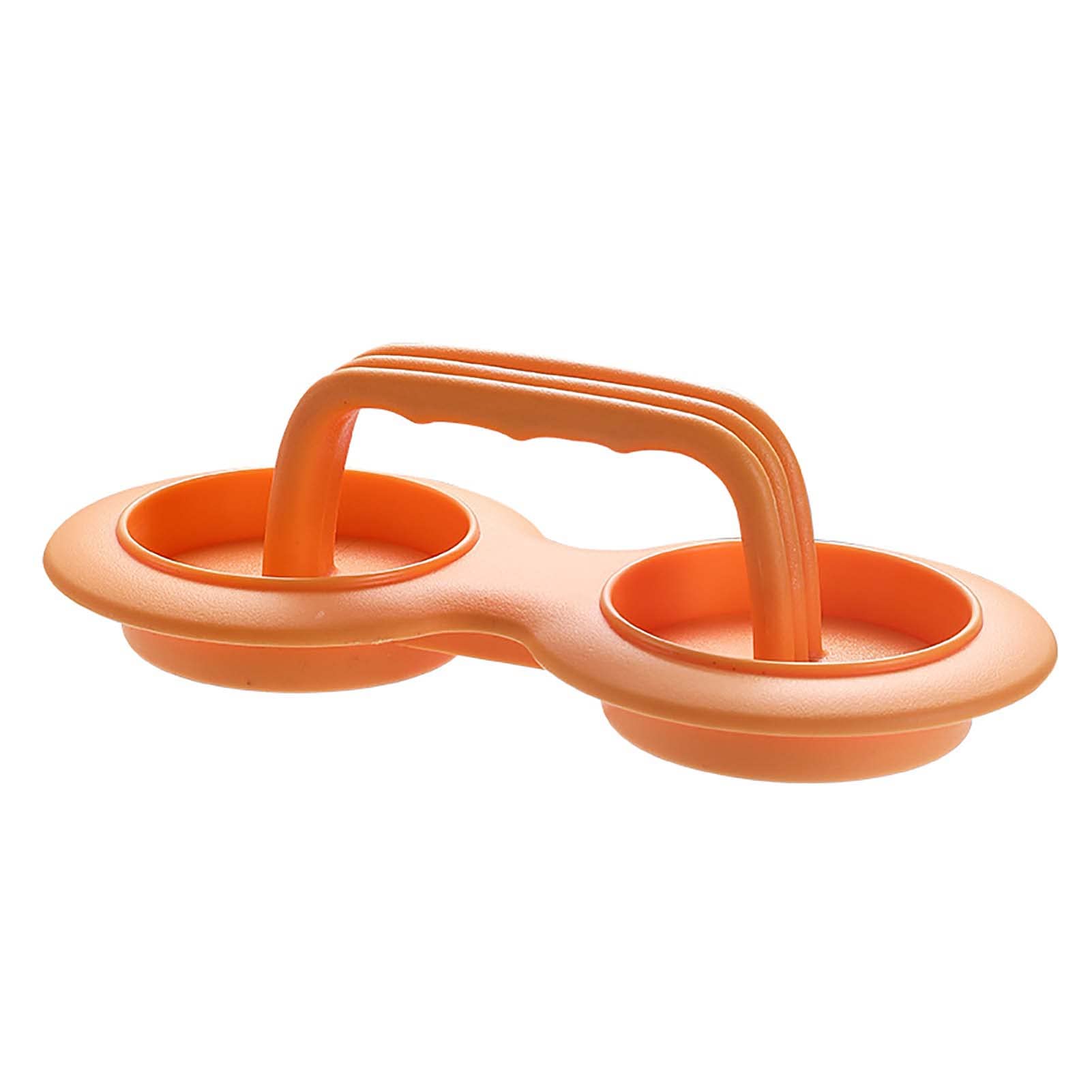 Premium Burger Press Set - Food Grade ABS Nonstick Hamburger Patty Maker with 50 Wax Paper Sheets (Orange, Double Hole) - Perfect for Making Round Stuffed Burgers at Home BBQs, Picnics & Family Gatherings