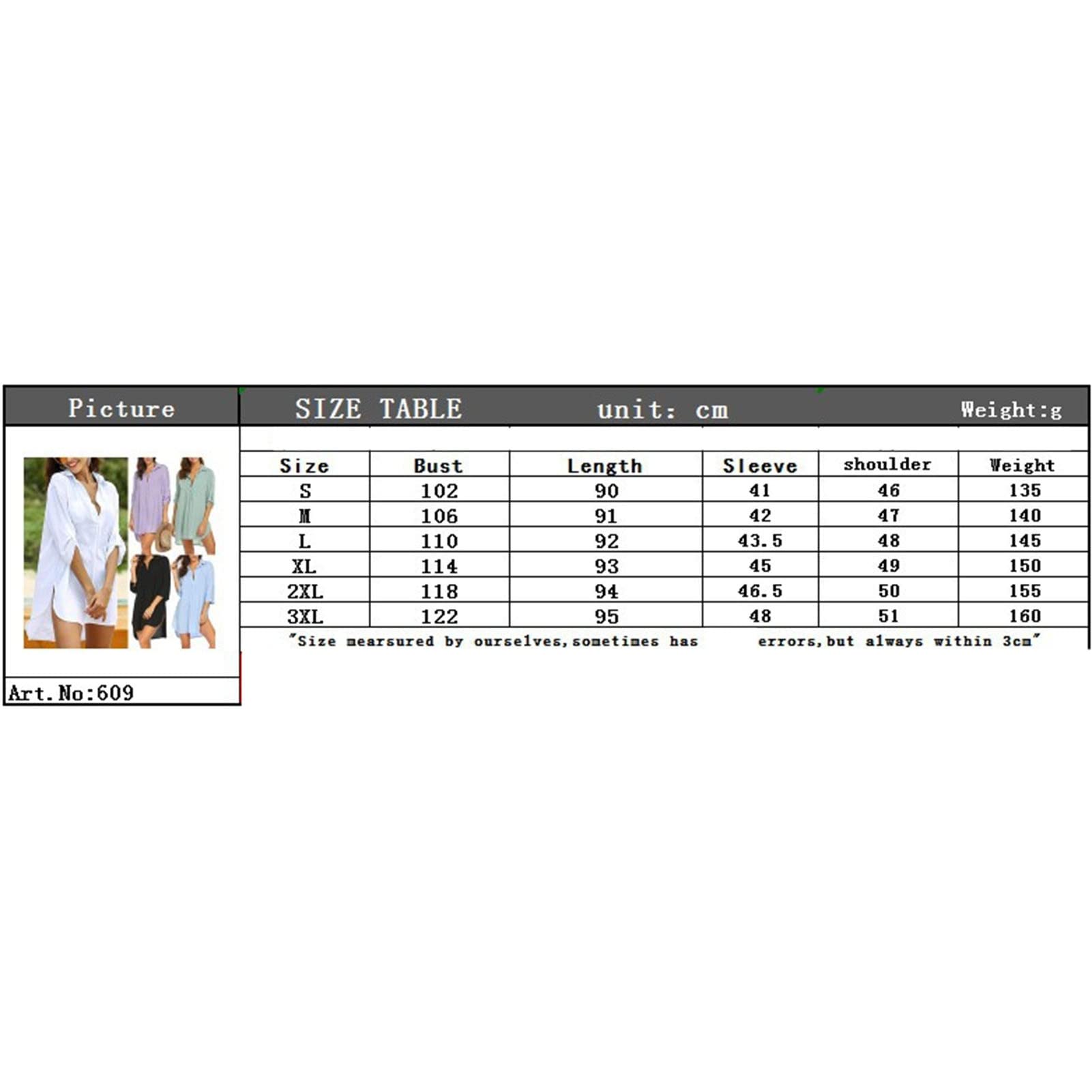 Women's Button Down Shirt Dress - Deep V Neck 3/4 Sleeve Solid Color Tunic Dress with Pockets | Loose Fit Casual Short Dress for Work, Date Night & Summer Outings