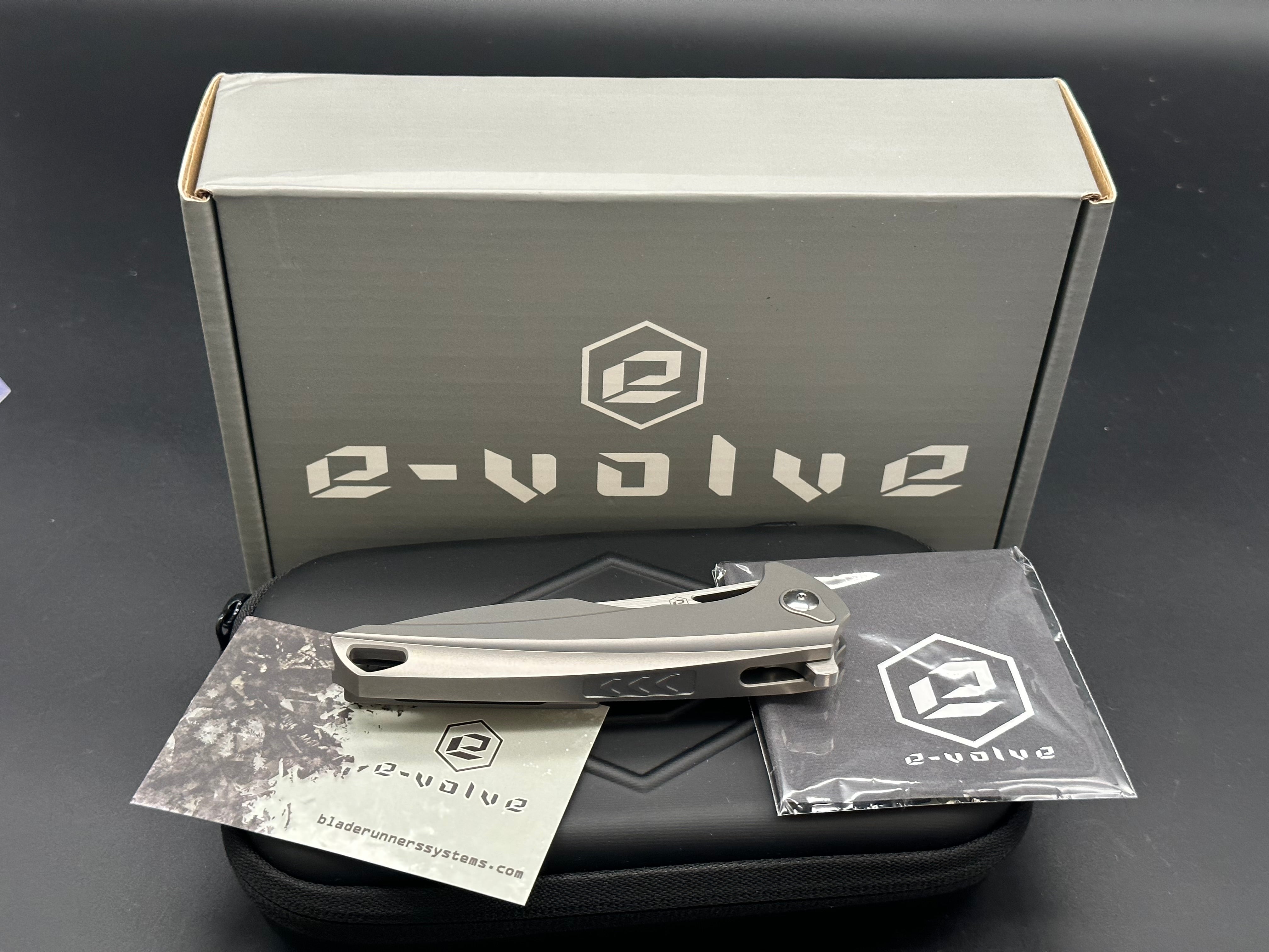BRS E Volve Eon Integral Frame Lock Knife - Premium Titanium Folding Pocket Knife for EDC, Camping & Outdoor Adventures