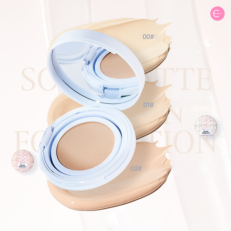 FLORTTE Ballet Veil Cushion Cream - Lightweight BB Cream with SPF, Hydrating & Long-Lasting Coverage for Daily Makeup | Perfect for Office, Date Night & Special Occasions