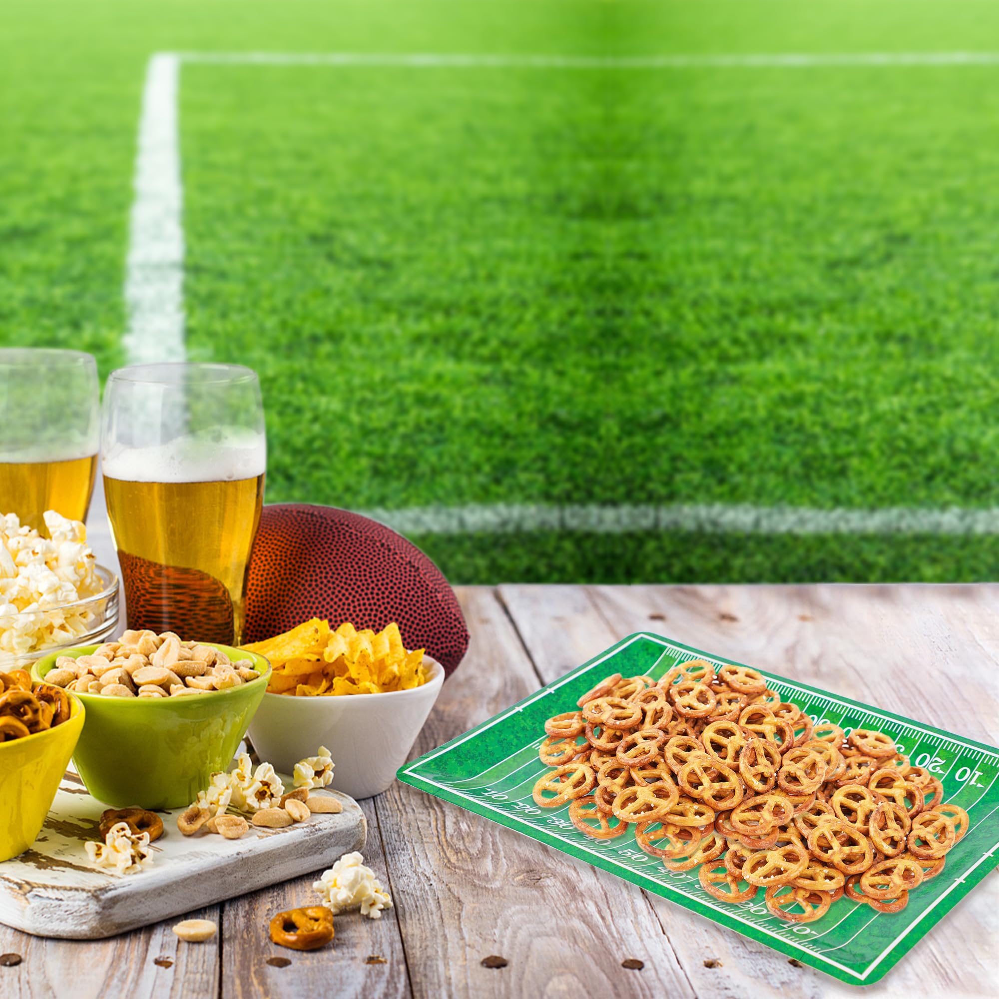 Augisteen 48-Pack Football Themed Disposable Paper Plates - Super Bowl Party Supplies, Sports Game Day & Birthday Party Decorations - Perfect for Football Tailgates, Sports-Themed Events, and Birthday Celebrations