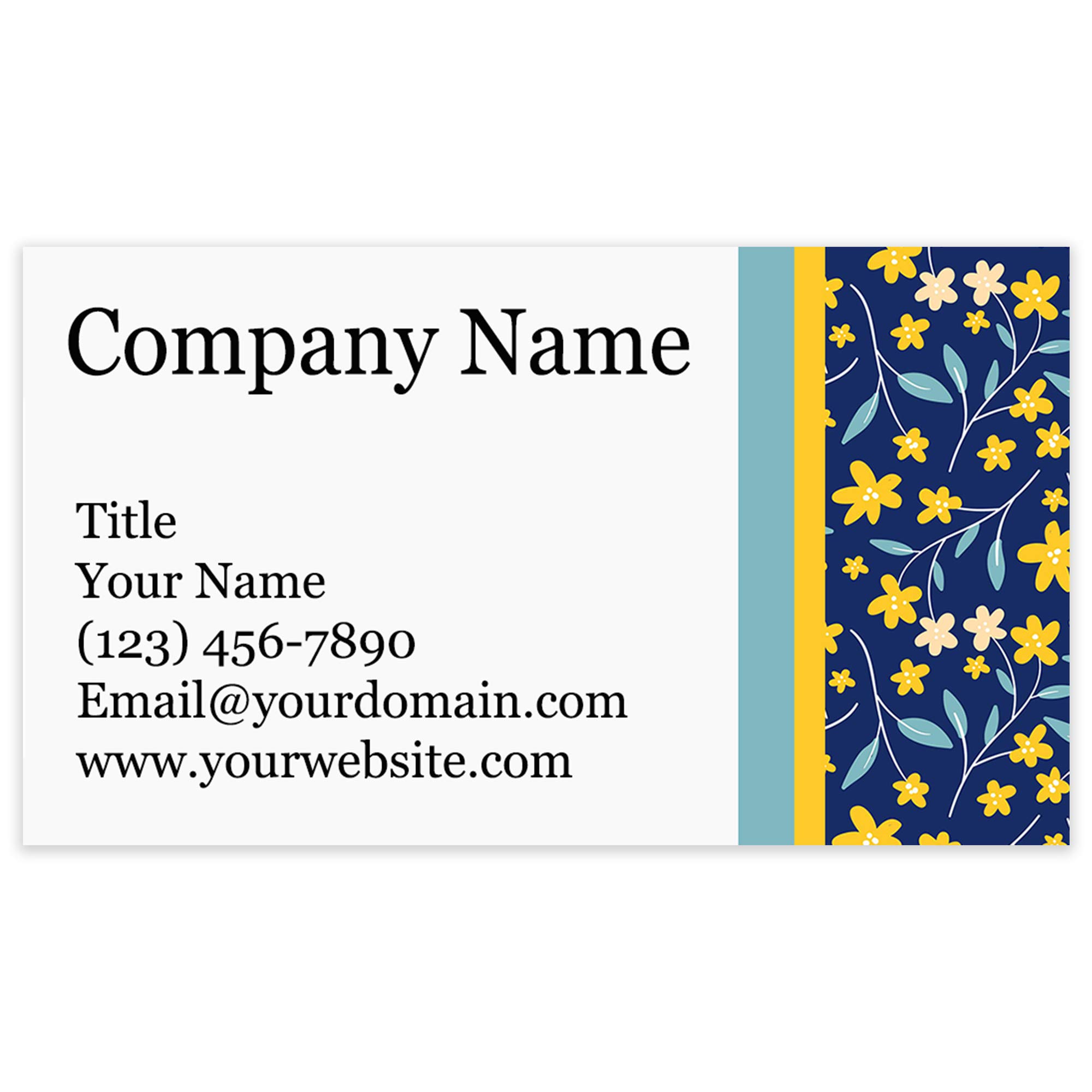 Custom Floral Business Cards 3.5
