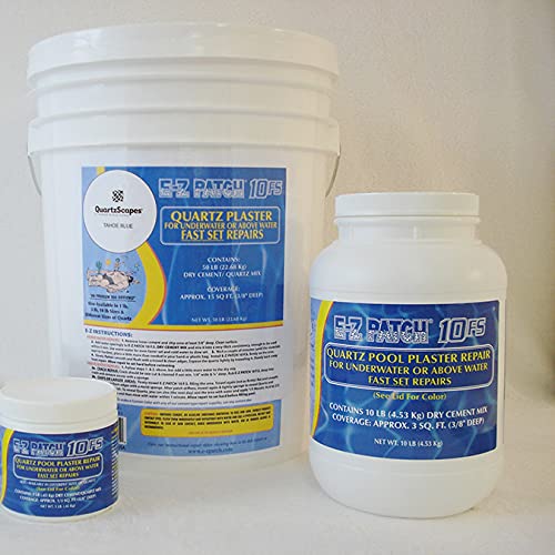EZP-608 Fast Setting Quartz Plaster - Aegean Green (10-Pack) - Quick-Dry, High-Strength for DIY Projects, Pool Repair & Tile Installation