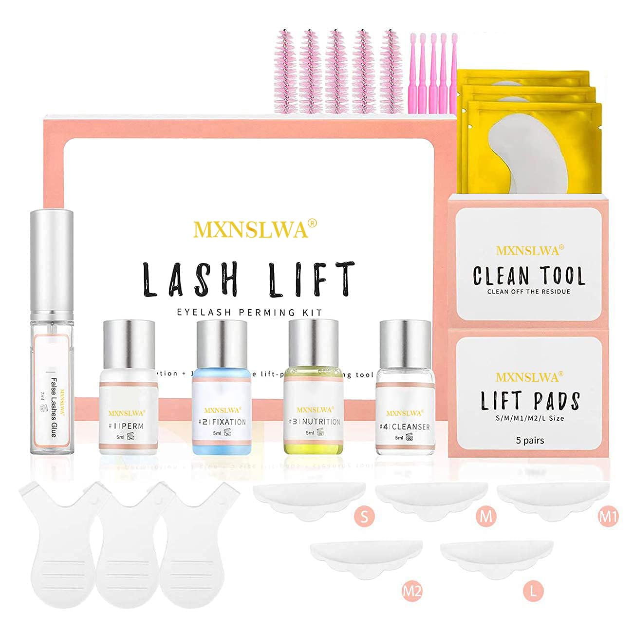 Professional Ecofan Lash Lift Kit - Semi-Permanent Eyelash Perming & Curling Set with Eye Shields, Pads & Accessories | Salon-Quality DIY Lash Lift for Natural Volume & Curl | Perfect for Home Use, Bridal Makeup & Special Occasions