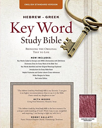 ESV Hebrew-Greek Key Word Study Bible - Burgundy Genuine Leather, Thumb-Indexed | Perfect for Biblical Research, Sermon Preparation & In-Depth Scripture Study