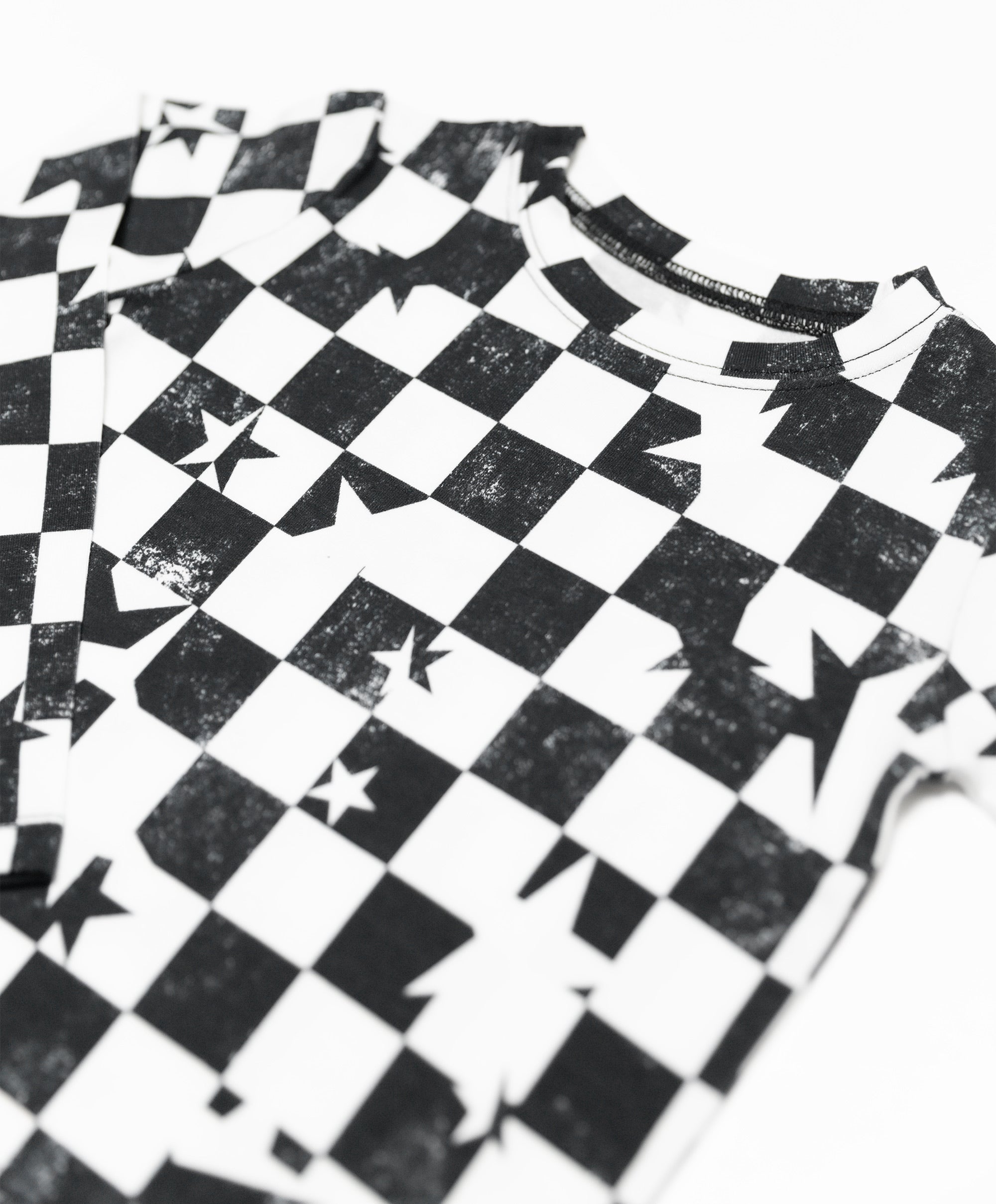 Black & White Checkered Star Two Piece Set - Trendy Matching Outfit for Women | Perfect for Casual Wear, Date Nights & Summer Vacations