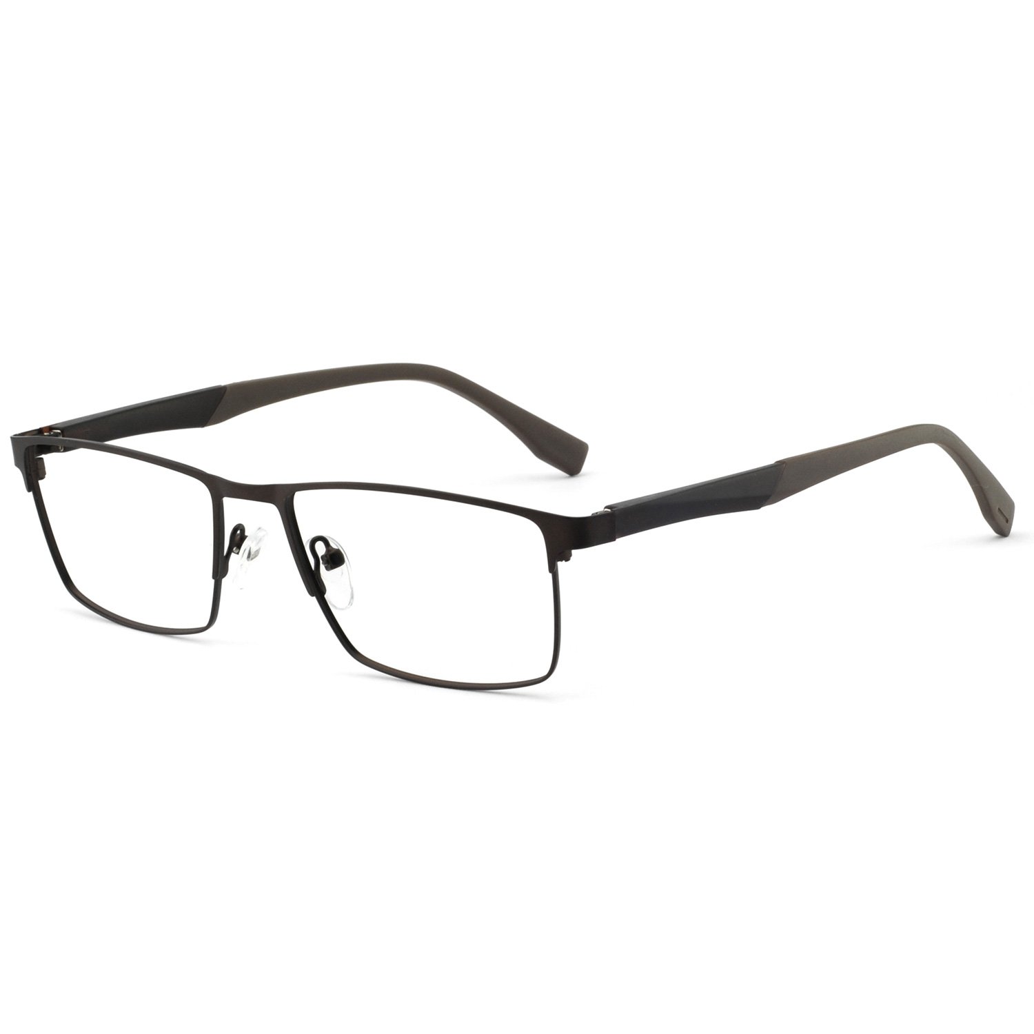 OCCI CHIARI Anti Blue Light Glasses for Men - Computer & Gaming Eyewear - UV Protection - Lightweight Frame (Black Brown, Non-Prescription) - Reduce Eye Strain for Work, Gaming & Screen Time