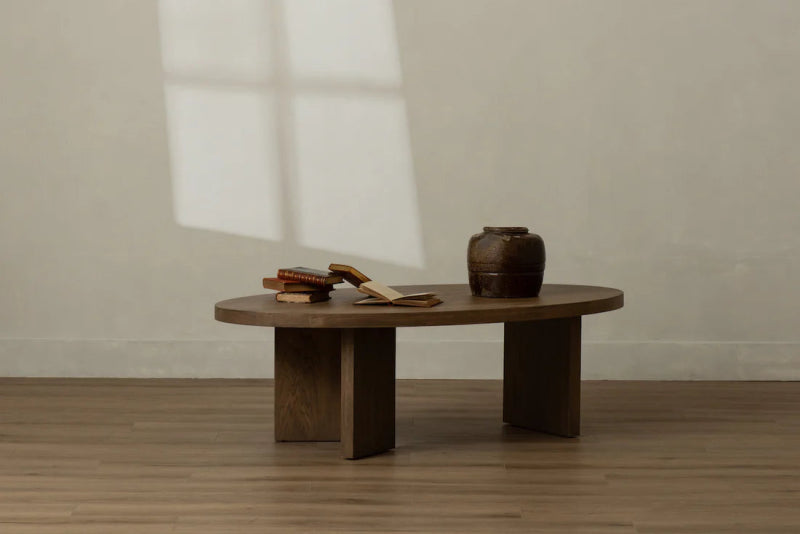 Handmade Natural Wood Coffee Table - Rustic Farmhouse Style for Living Room, Lounge & Office Decor