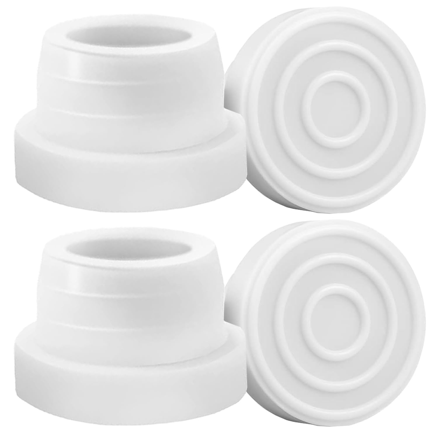 4 Pack Pool Ladder Bumpers for Inground Pools - Rubber Inside Plug Caps Fits 1.9