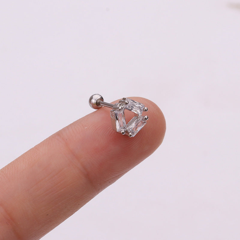 20G Snowflake Cartilage Conch Sleeper Stud Earrings for Women - HSPJ1917 | Dainty Hypoallergenic Earrings for Daily Wear & Special Occasions