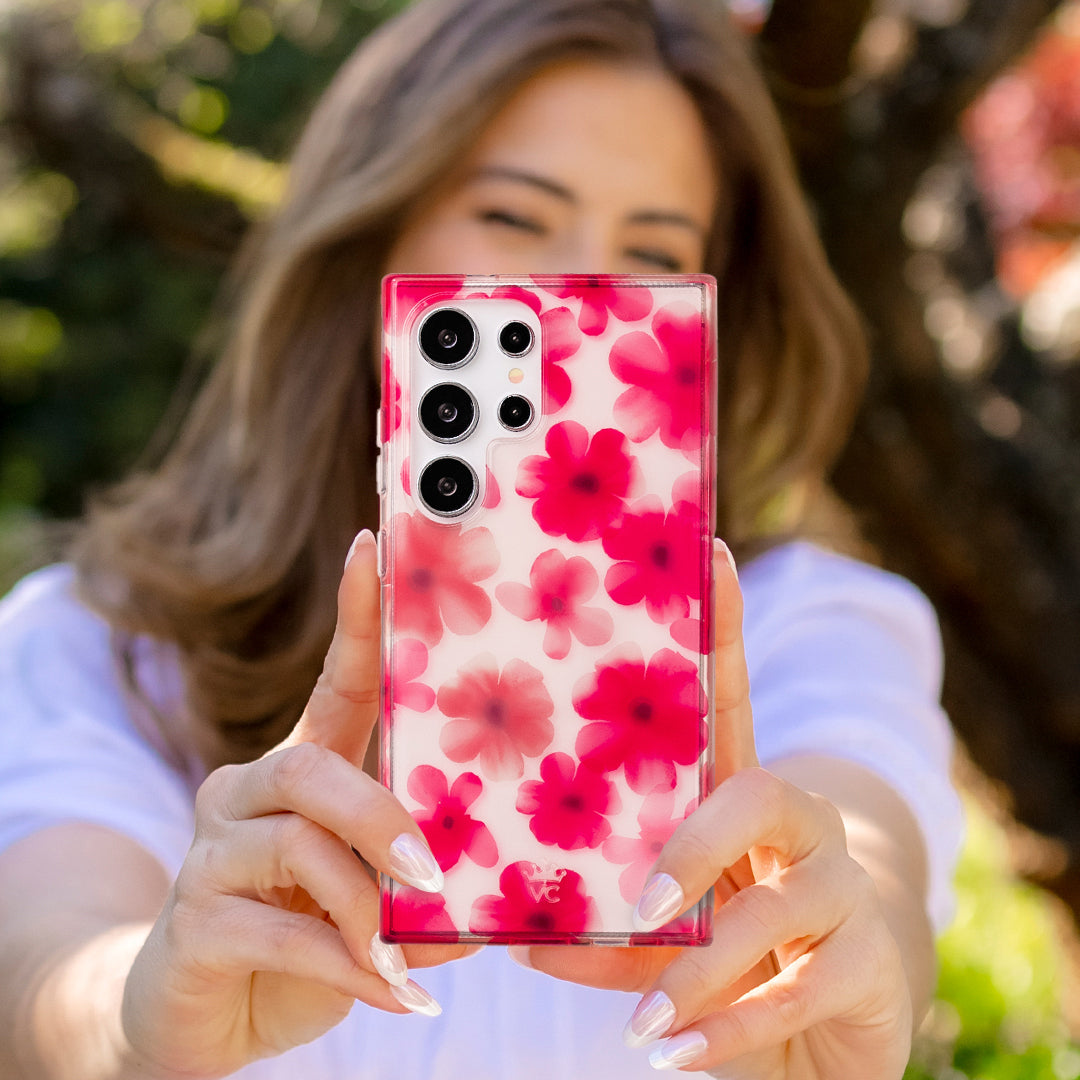 Samsung Cherry Blossom Phone Case - Floral Design Protective Cover for Galaxy S21/S22/Note 20 - Perfect for Spring Outfits & Travel Accessories