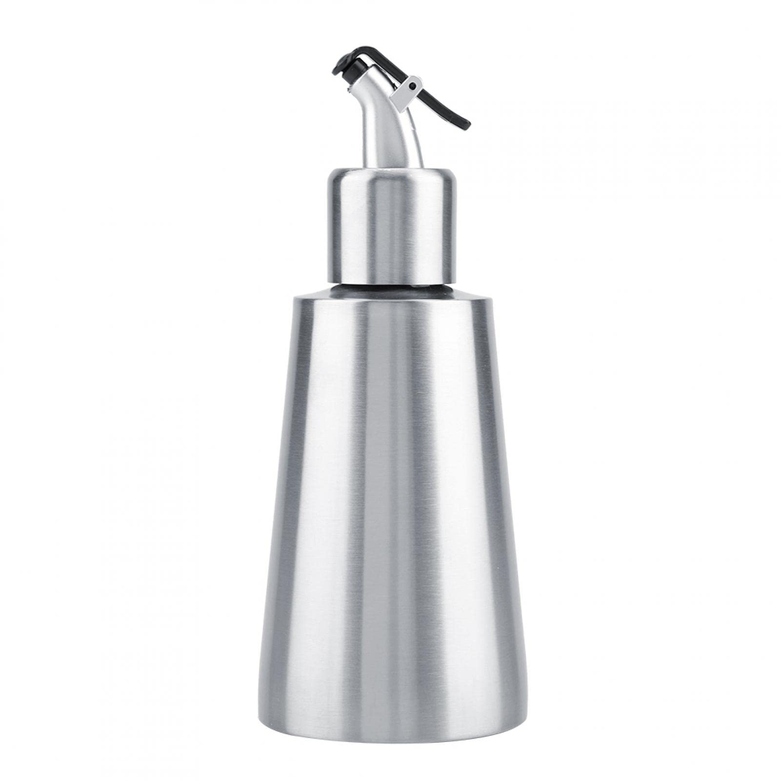 Premium 350mL Stainless Steel Olive Oil Dispenser Bottle - Kitchen Oil & Vinegar Pourer with Drip-Free Spout - Perfect for Cooking, Salad Dressing & Home Kitchen Organization (Black)