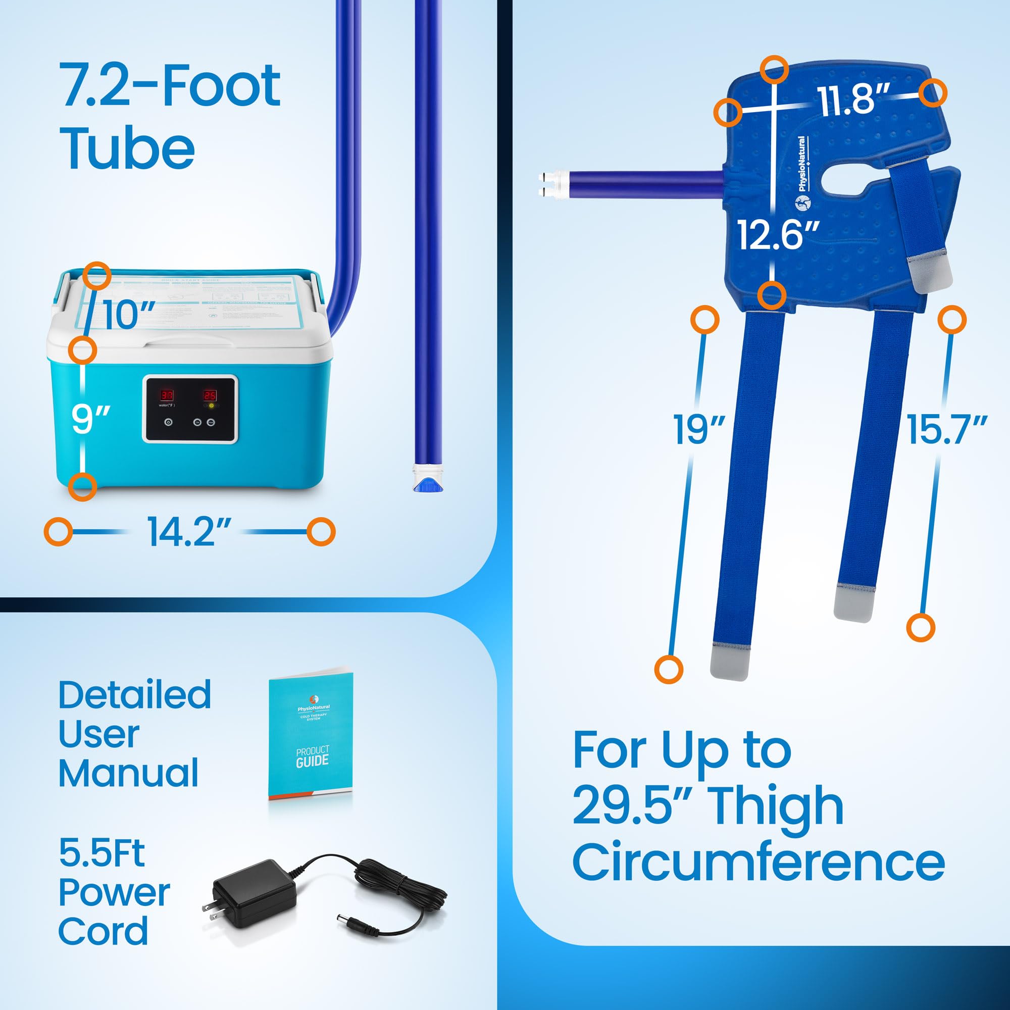 Cold Therapy Machine for Knee Pain Relief – Cryotherapy Freeze Kit System with Adjustable Knee Pad & Digital Timer – Post-Surgery Recovery, ACL/MCL Injury, Swelling & Sprain Treatment – Ideal for Athletes, Post-Op Care & Joint Pain Management