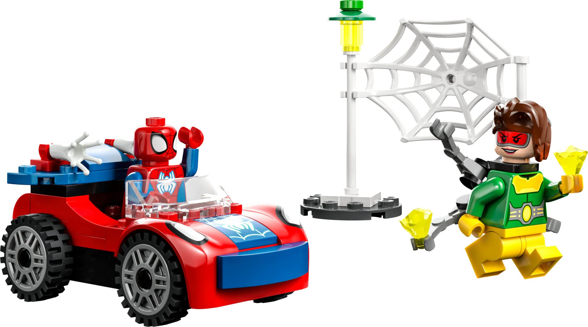 LEGO Marvel Spider-Man's Car & Doc Ock Building Set 10789 - Glow in The Dark Superhero Toy for Kids Ages 4+ | Creative Play, Birthday Gift & Collectible for Marvel Fans | Perfect for Pretend Play & Room Decor