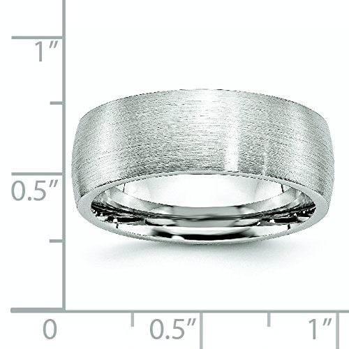Men's Cobalt Blue Satin Finish 8mm Tungsten Wedding Band Ring - Durable Comfort Fit for Everyday Wear & Special Occasions