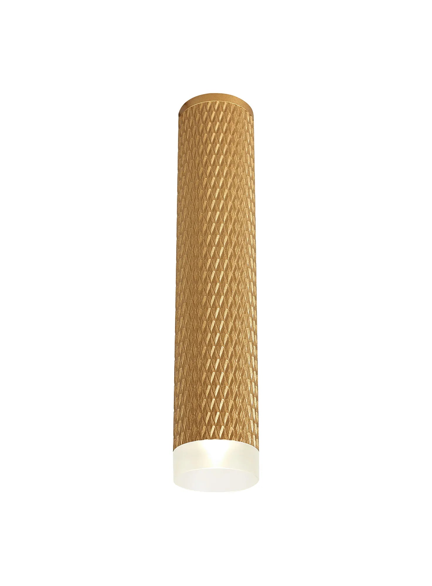 Cylo 1 Light 11cm Surface Mounted Ceiling Light Fixture GU10 Base in Champagne Gold with Acrylic Ring - Perfect for Bedroom, Living Room & Hallway Lighting