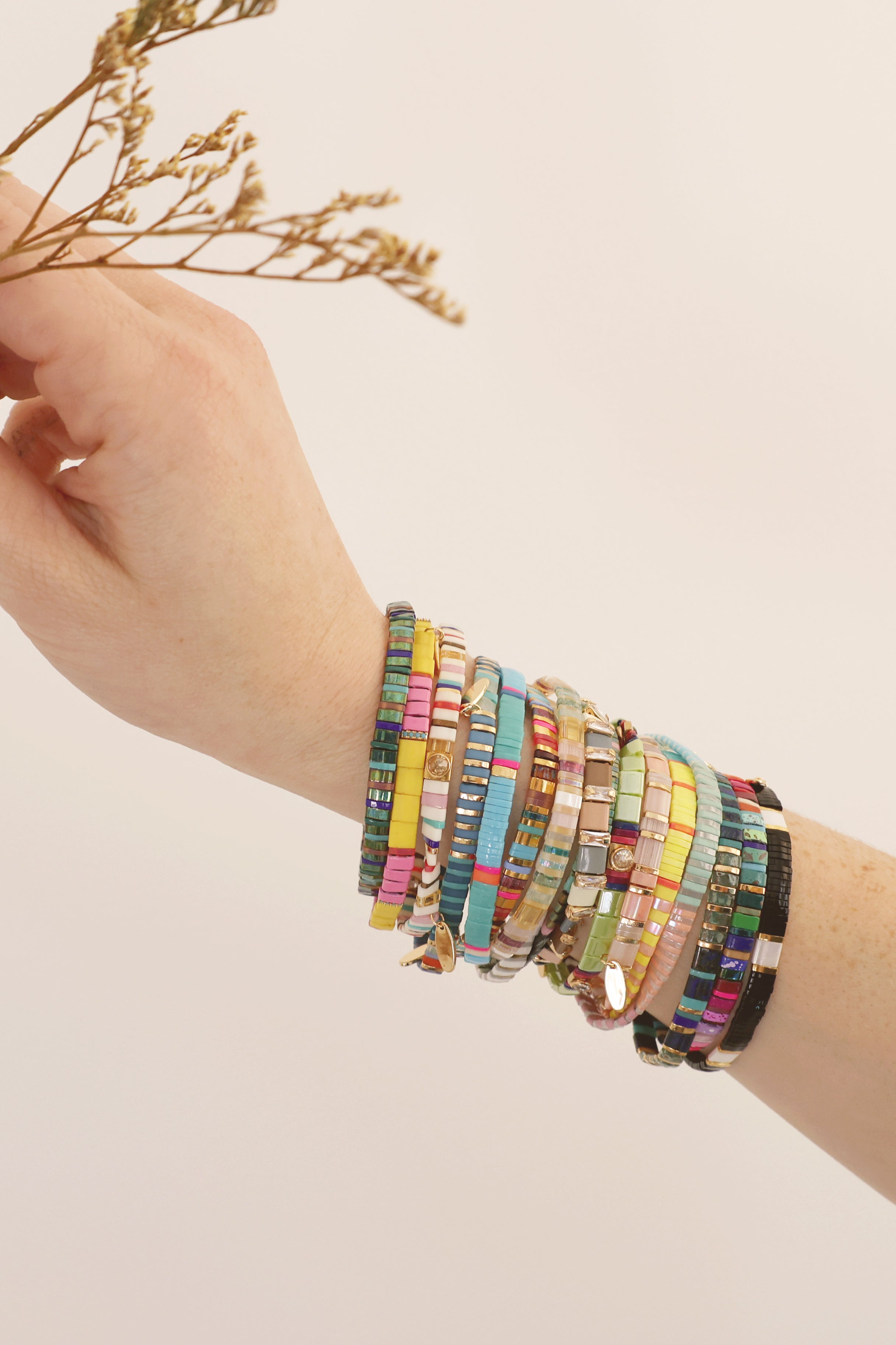 Beaded Raspberry Chicklet Bracelet - Stylish Handmade Beaded Jewelry for Women, Girls - Perfect for Parties, Gifts & Everyday Wear