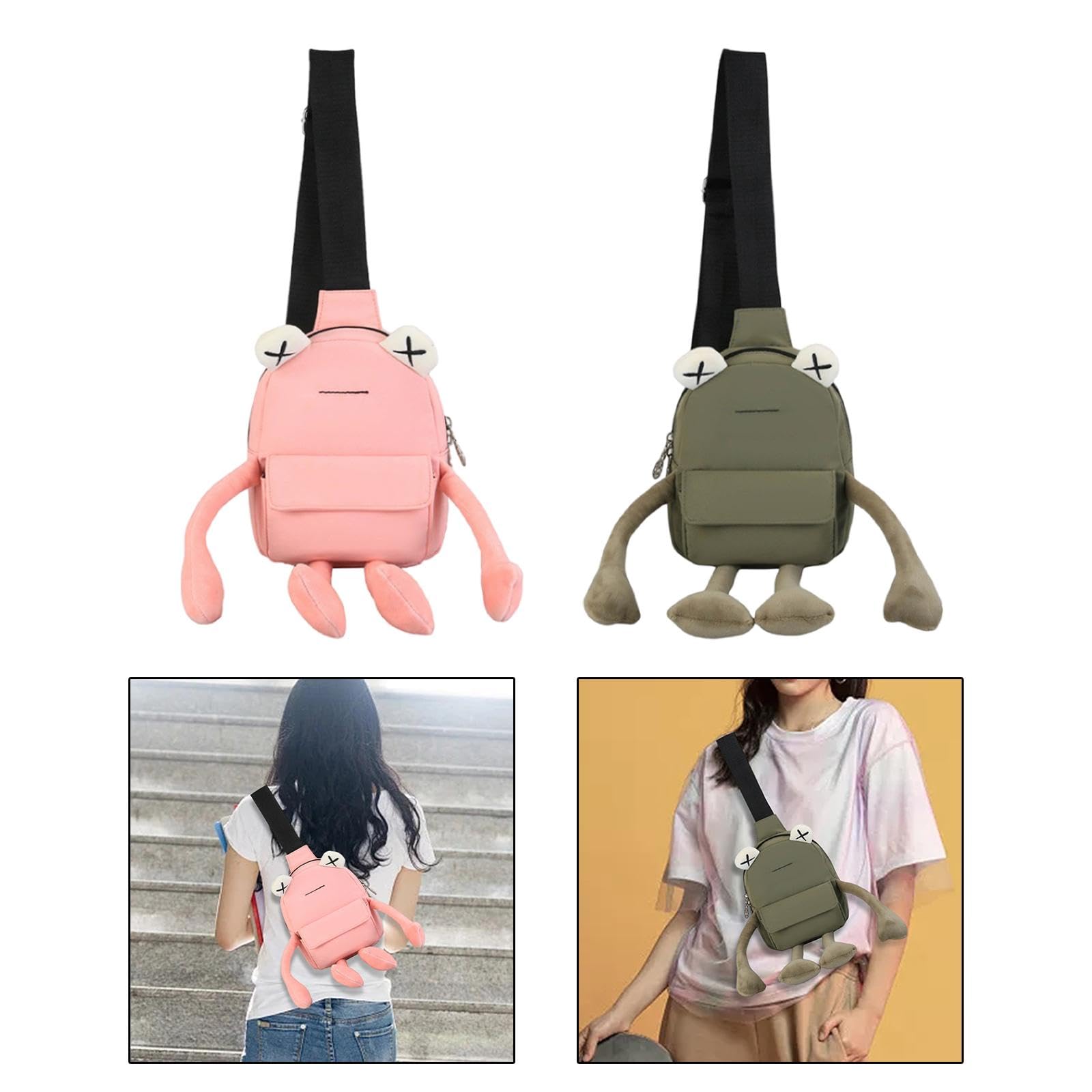 FASHIONMYDAY Sling Backpack - Lightweight Nylon Chest Bag for Outdoor, Shopping & Travel | Versatile Daypack for Women & Men | Perfect for Hiking, Commuting & Daily Use | Pink Casual Backpack