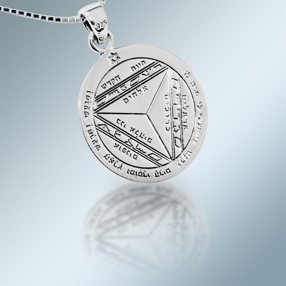 King Solomon Seventh Seal of Saturn Pendant Necklace - Powerful Amulet for Persuasion & Charisma | Spiritual Jewelry for Public Speaking, Business Meetings & Social Confidence
