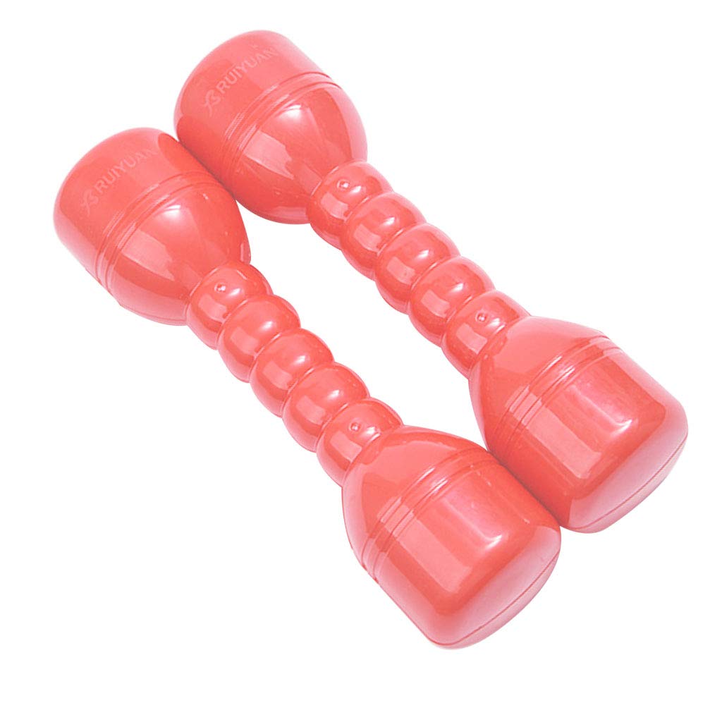 VNK 2-Piece Kids Dumbbell Set - Lightweight Plastic Exercise Weights for Children, Pink Home Gym Equipment - Perfect for Indoor Fitness, Strength Training & Playtime Activities