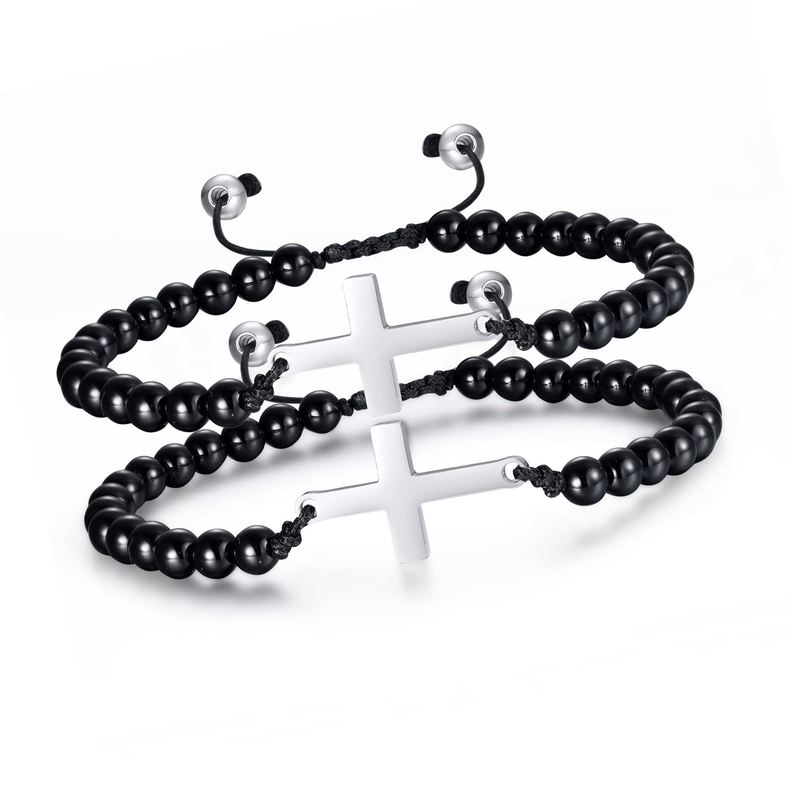 Best Friend Pinky Promise Bracelet - Infinity Friendship Bracelet for Couples, Men & Women - Adjustable Stretch Tiger Eye Anxiety Relief Bracelet with Sunflower, Star, Moon & Sun Charms - Perfect for Gifts, Anniversaries & Everyday Wear