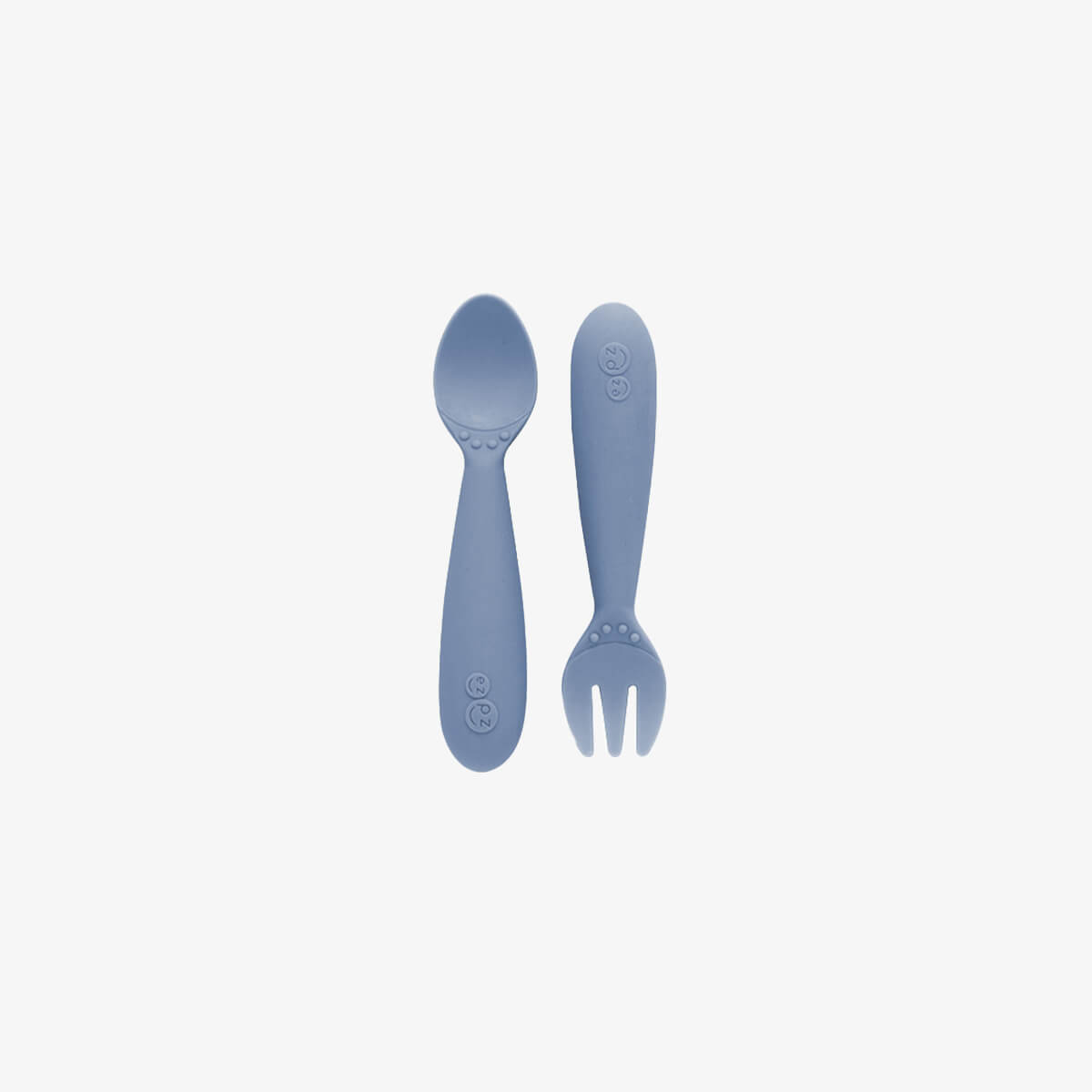 Ezpz Mini Utensils Set for Toddlers - Perfect Self Feeding Training Tools for Babies 12-24 Months - BPA-Free, Ergonomic Design for Easy Grip - Ideal for Home, Daycare & Travel Use
