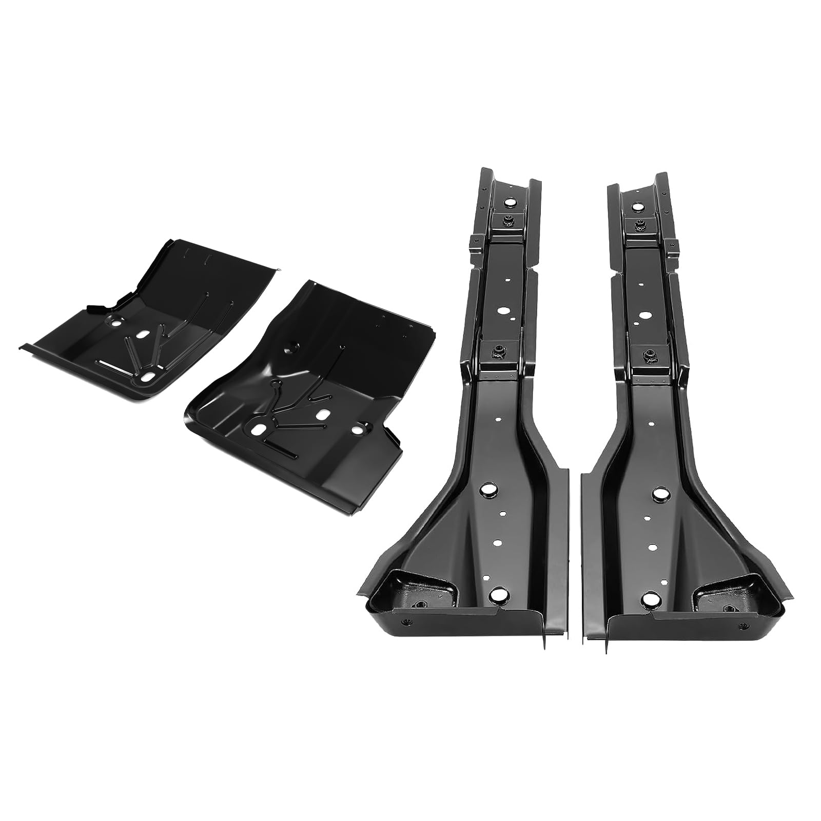 **KUAFU Heavy Duty Steel Floor Supports & Pans for 1997-2006 Jeep TJ Wrangler 2-Door - Left & Right Full Body Mounts & Torque Boxes (2-Pack) - Rust-Proof Electrophoresis Coating - Off-Road & Daily Driving Upgrade**