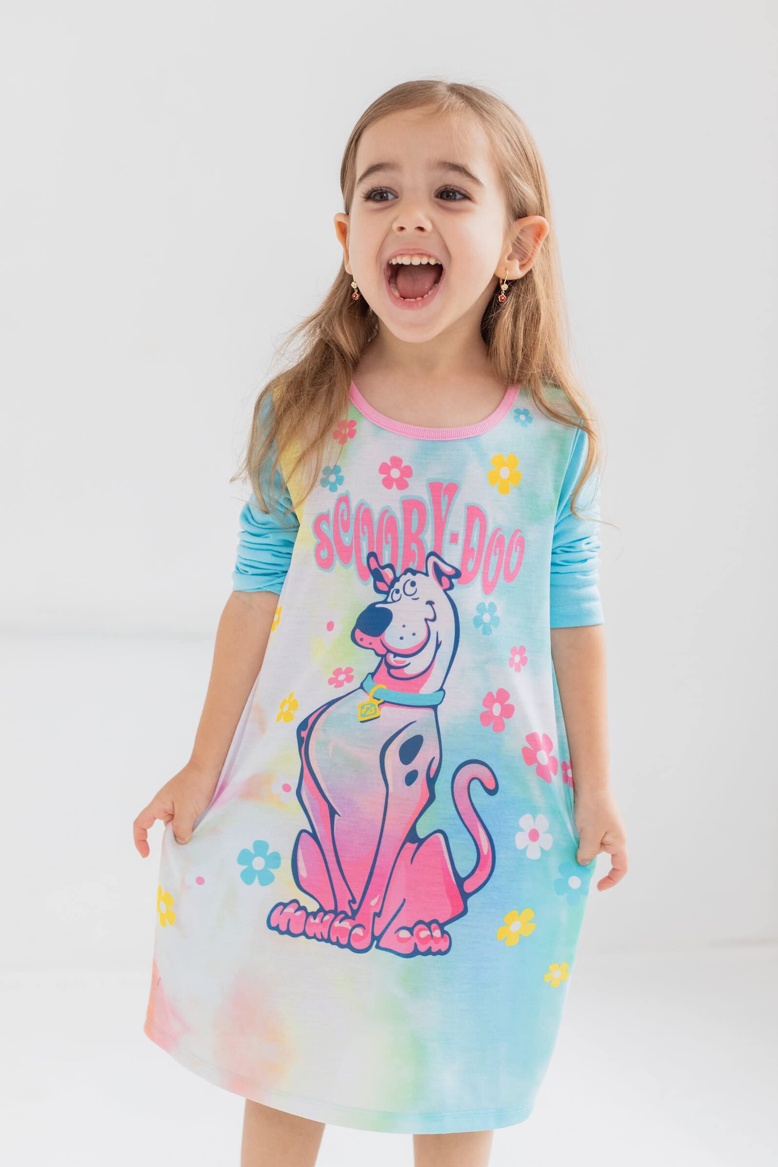 Scooby-Doo Girls Nightgown Pajamas for Toddler to Big Kid - Soft & Comfortable Sleepwear for Kids, Perfect for Bedtime, Sleepovers & Cozy Nights