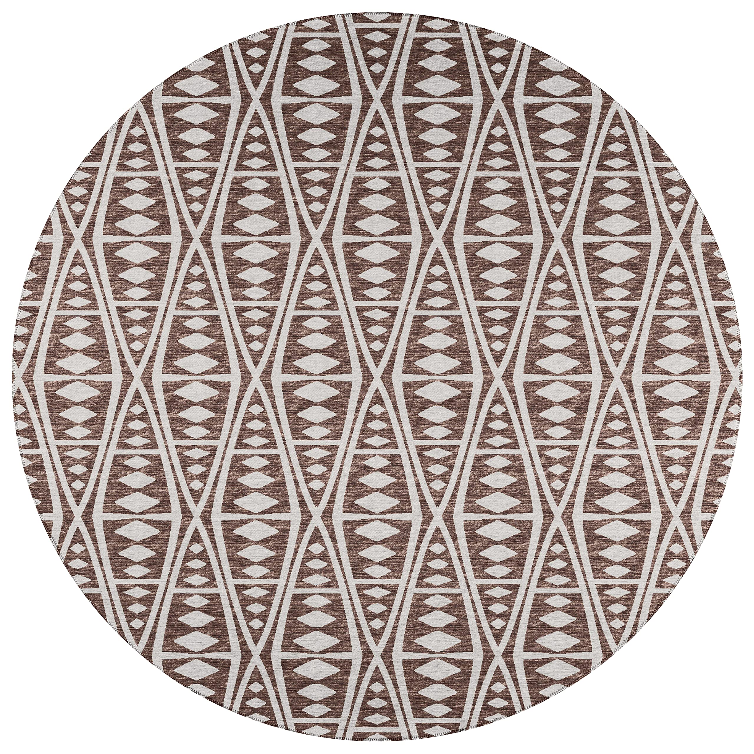 Addison Rugs Yuma AYU36 Brown 8' x 8' Area Rug - Soft & Durable Handwoven Indoor/Outdoor Carpet for Living Room, Bedroom, Patio Decor