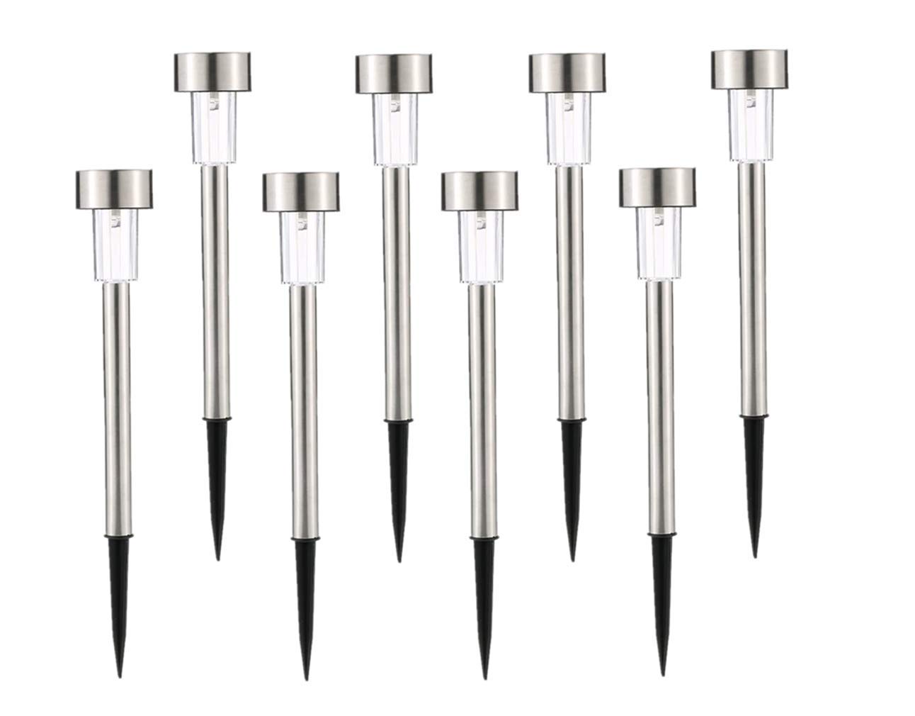 8Pcs Solar Outdoor Lights Waterproof - Warm White Landscape Lighting for Yard, Driveway, Lawn, Pathway | Solar Powered Garden Decor for Patio, Backyard, Walkway & Outdoor Decorations