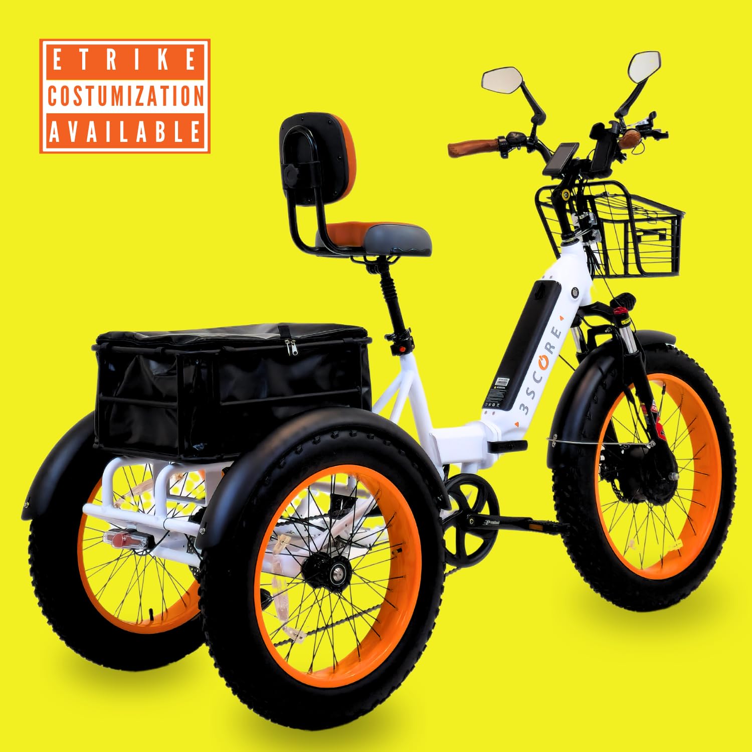 750W Electric Fat Trike with 48V Lithium Battery - Foldable 24