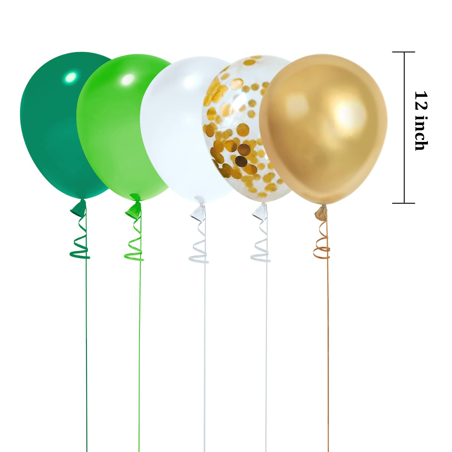 50 Pcs 12 Inch St. Patrick's Day Balloons - Shamrock & Gold Decorations for Irish Themed Parties, Baby Showers, Weddings & Birthday Celebrations - Perfect for Home, Office & Outdoor Decor