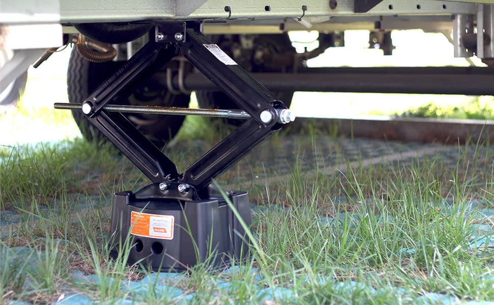 Heavy Duty Trailer Jack Block - 15,000 lbs Capacity Stabilizer for RV, Camper, Travel Trailer & 5th Wheel | Fits Tongue Jack, Post, Wheels, Foot, Round & Square Stabilizers | Perfect for Camping, Road Trips & Long-Term Parking