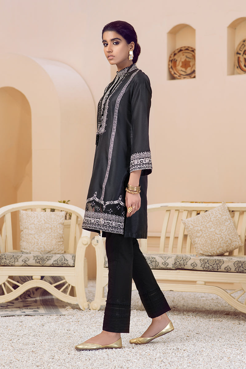 Black Lush Embroidered Shirt - Stylish Casual & Party Wear for Women | Perfect for Date Nights, Office Outfits & Special Occasions