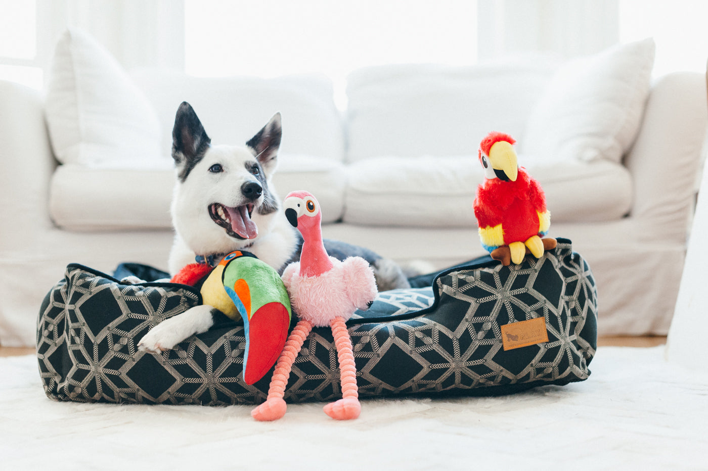 Flora the Flamingo Plush Dog Toy - Soft & Durable Fetching Flock™ Chew Toy for Small & Medium Dogs | Perfect for Playtime, Training & Cuddling | Pet P.L.A.Y.