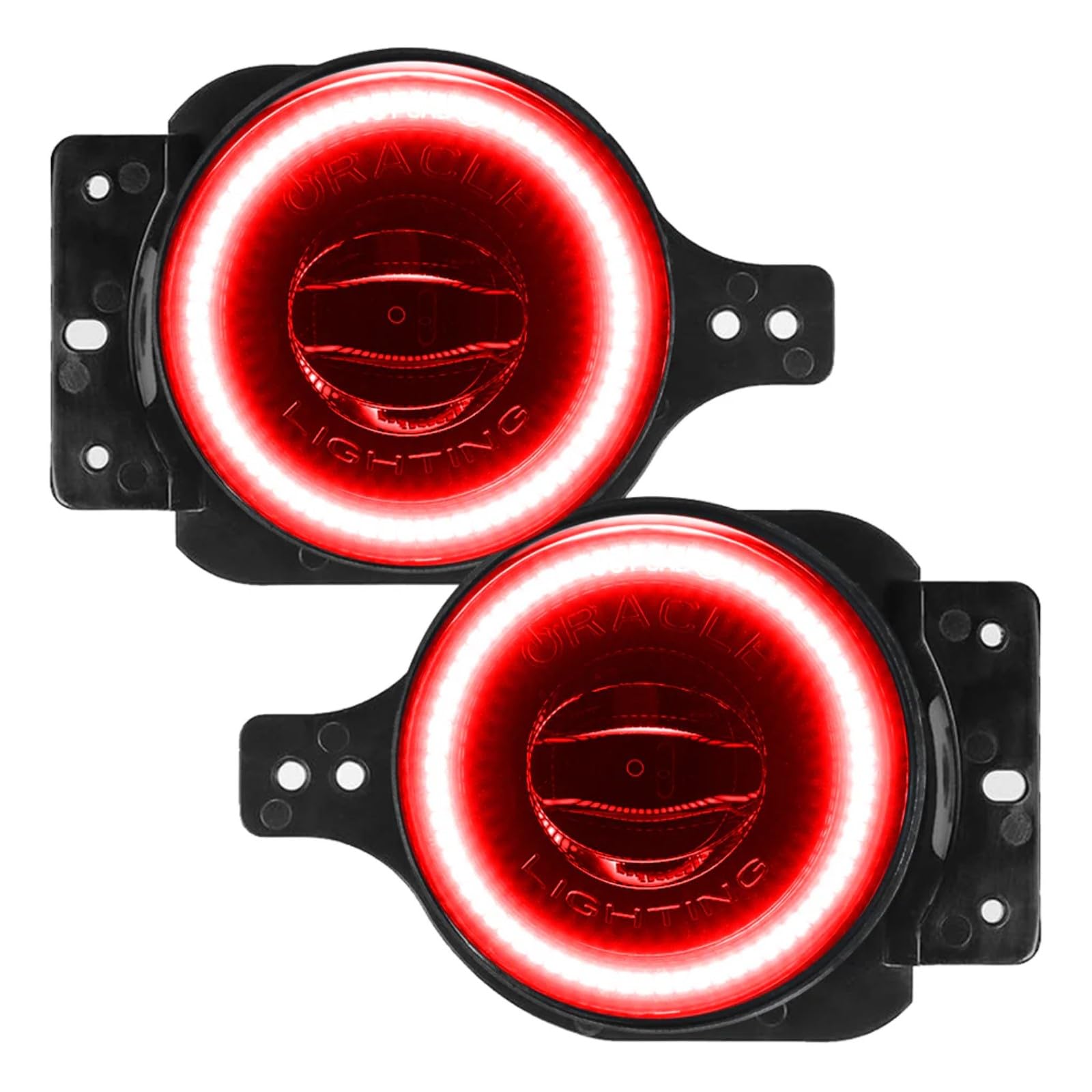 ORACLE Lighting 5847-003 Pair of 20W LED Fog Lights for 2018-2024 Jeep Wrangler JL - Red - Rugged & Durable Off-Road LED Lights - High Performance Lighting for Night Driving & Off-Road Adventures