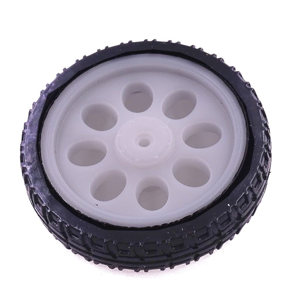 DIY Robot Wheels & TT Motors - Smart Car Tires for Electronic Design Toys, Robotics Platforms & Trolleys - Perfect for STEM Projects & DIY Robotics Kits