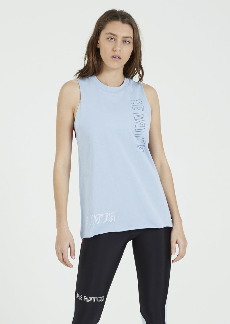 Premium Alpine Tank Top for Women - Soft & Breathable Blue Casual Tee - Perfect for Hiking, Yoga & Everyday Wear
