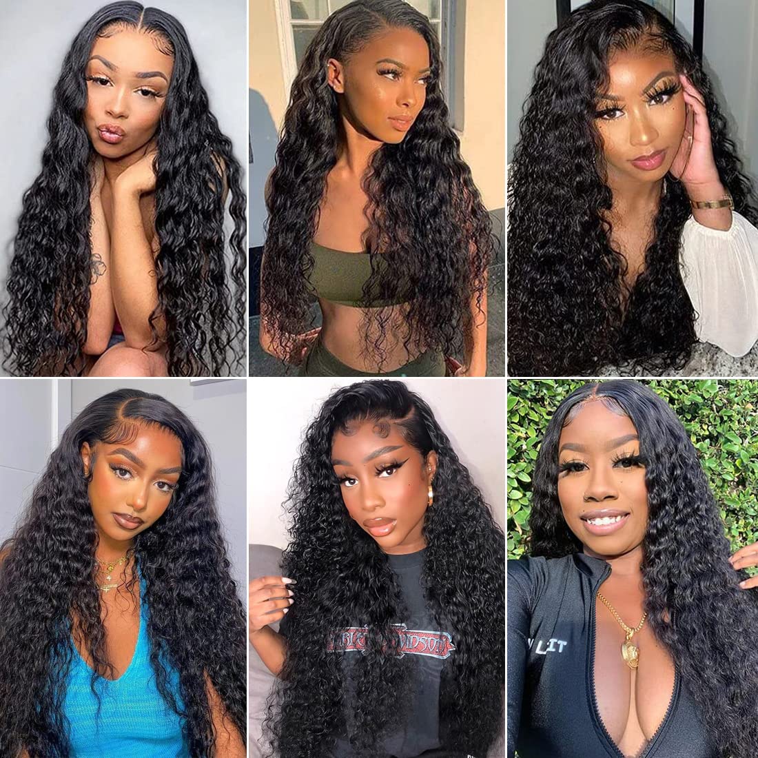 HD Transparent Lace Front Wigs Human Hair Water Wave 13x4 Lace Frontal Wigs for Women | Brazilian Deep Wave Human Hair Wigs with Baby Hair & Pre-Plucked Natural Hairline | 180% Density 26 Inch | Perfect for Daily Wear, Cosplay, Weddings & Special Occasions