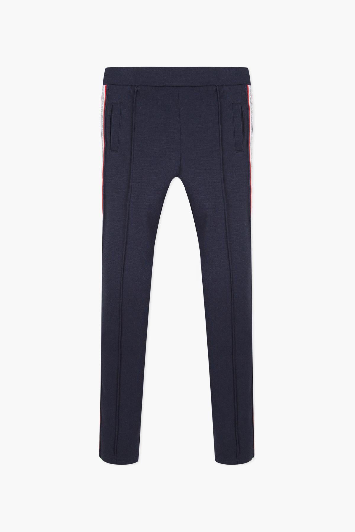 3pommes Navy Blue Girls' Pants - Comfortable & Stylish Casual Trousers for School, Playdates & Everyday Wear