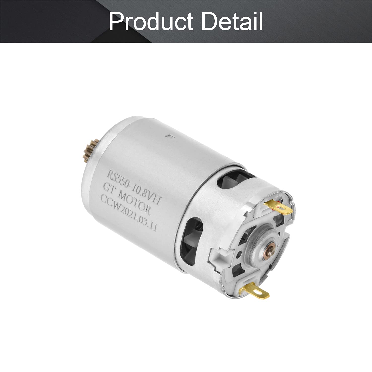 Fielect 12T Electric Gear Motor for Cordless Screwdriver - 10.8V DC, 20000 RPM High Speed, Replacement Part (1PC) - Perfect for DIY Projects, Home Repairs & Professional Power Tools